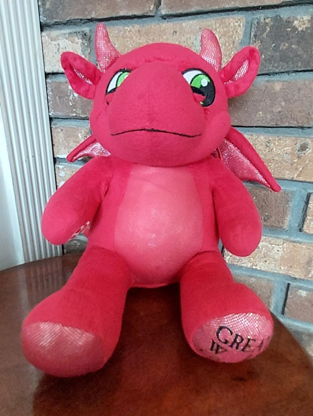 Build A Bear Magic Quest Red Dragon Ellie Plush Stuffed Great Wolf Lodge 15"